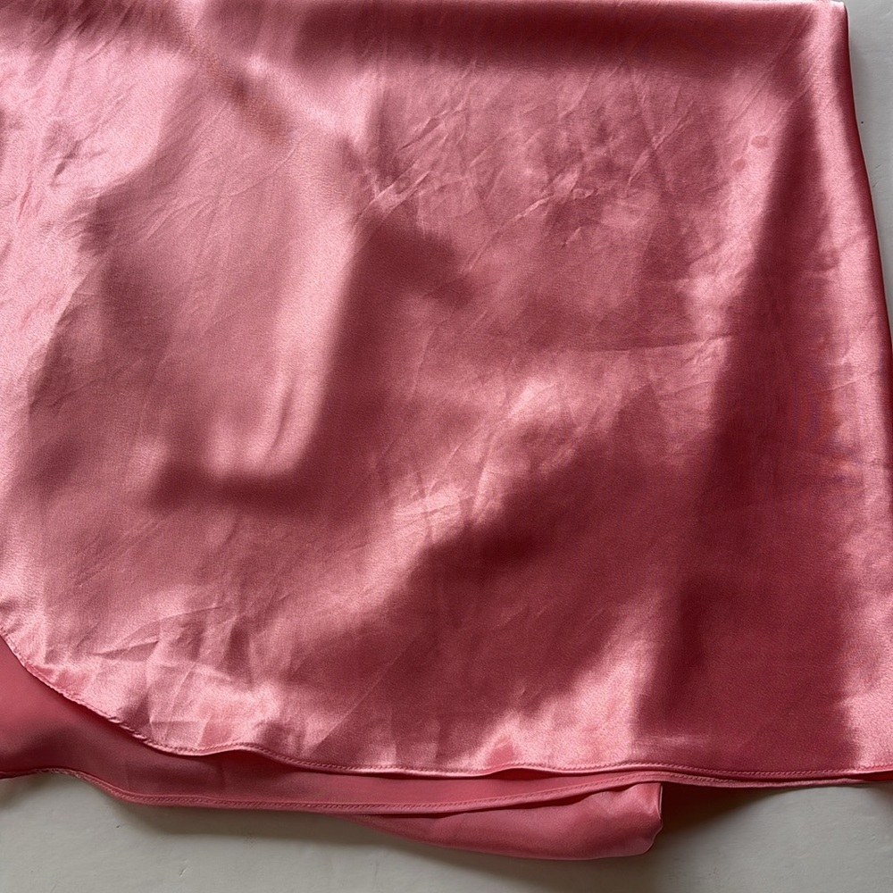 Vintage 90s Slip Dress Barbie Pink Girly Coquette Midi Lace Floral Medium 80’s M - Picture 8 of 17